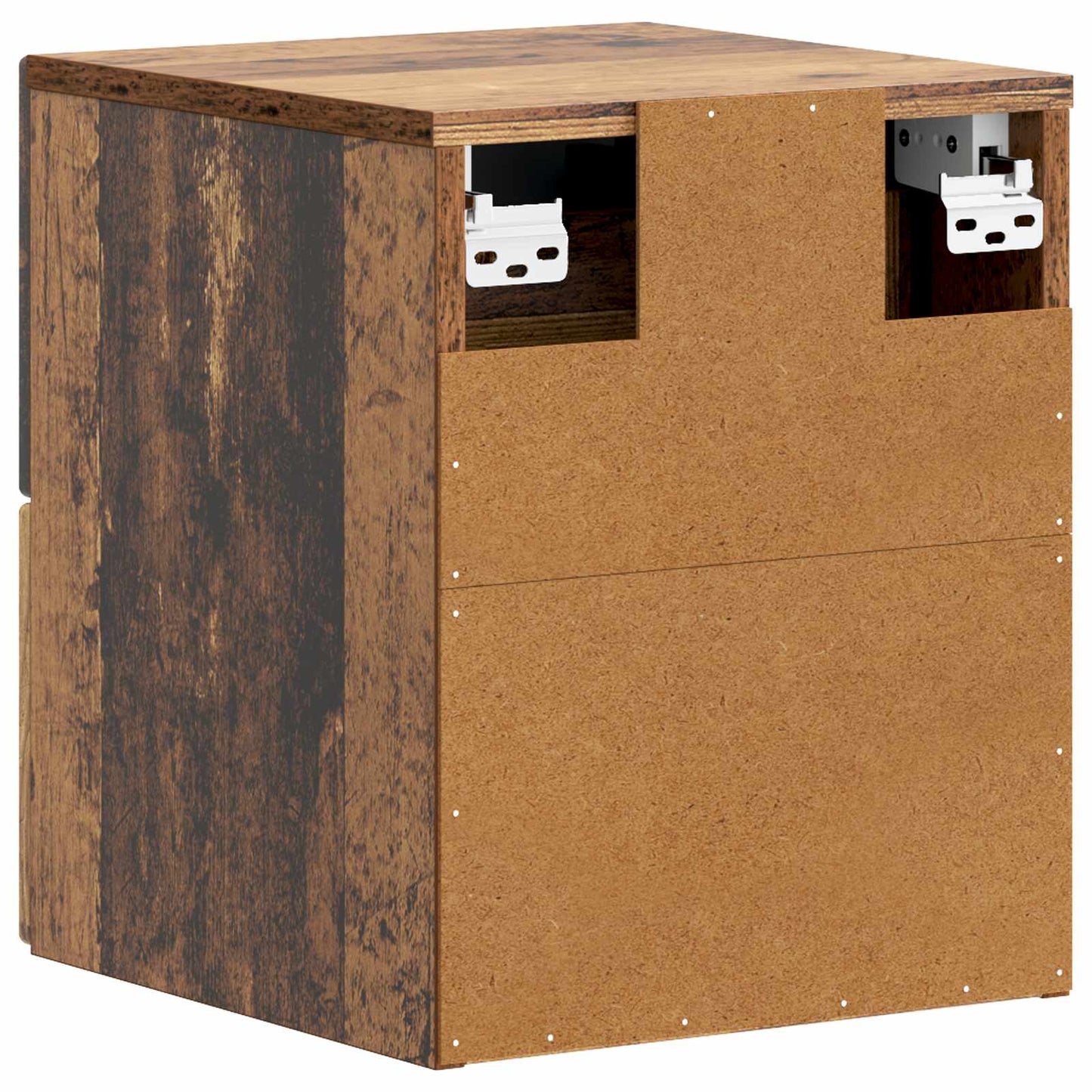 Vegghengt Nattbord 2 pcs Gammelt tre 34,5 x 33 x 40 cm
