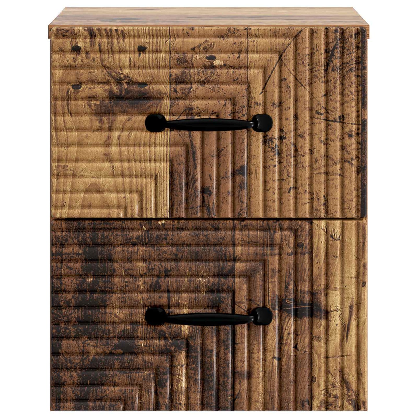 Vegghengt Nattbord 2 pcs Gammelt tre 34,5 x 33 x 40 cm