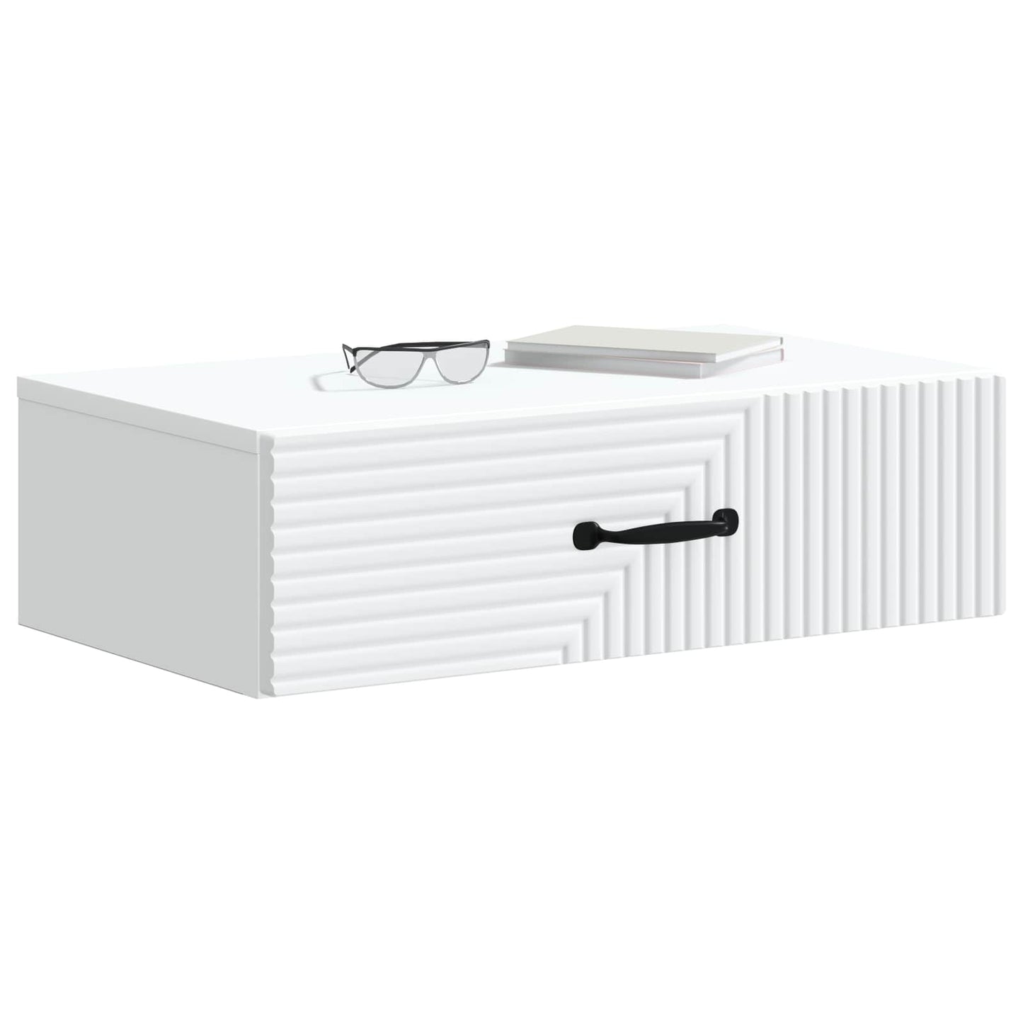 Vegghengt Sidebord Hvit 59 x 34,5 x 17 cm Konstruert tre