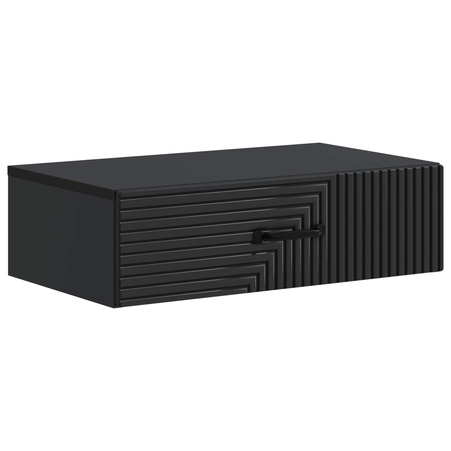 Vegghengt Sidebord Svart 59 x 34,5 x 17 cm Konstruert tre