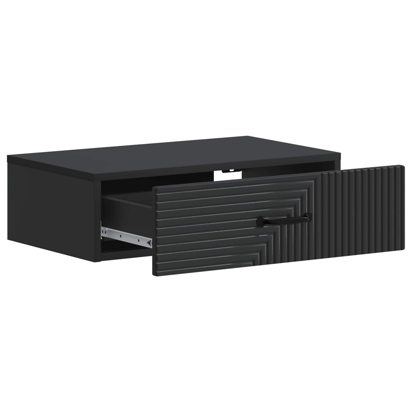 Vegghengt Sidebord Svart 59 x 34,5 x 17 cm Konstruert tre