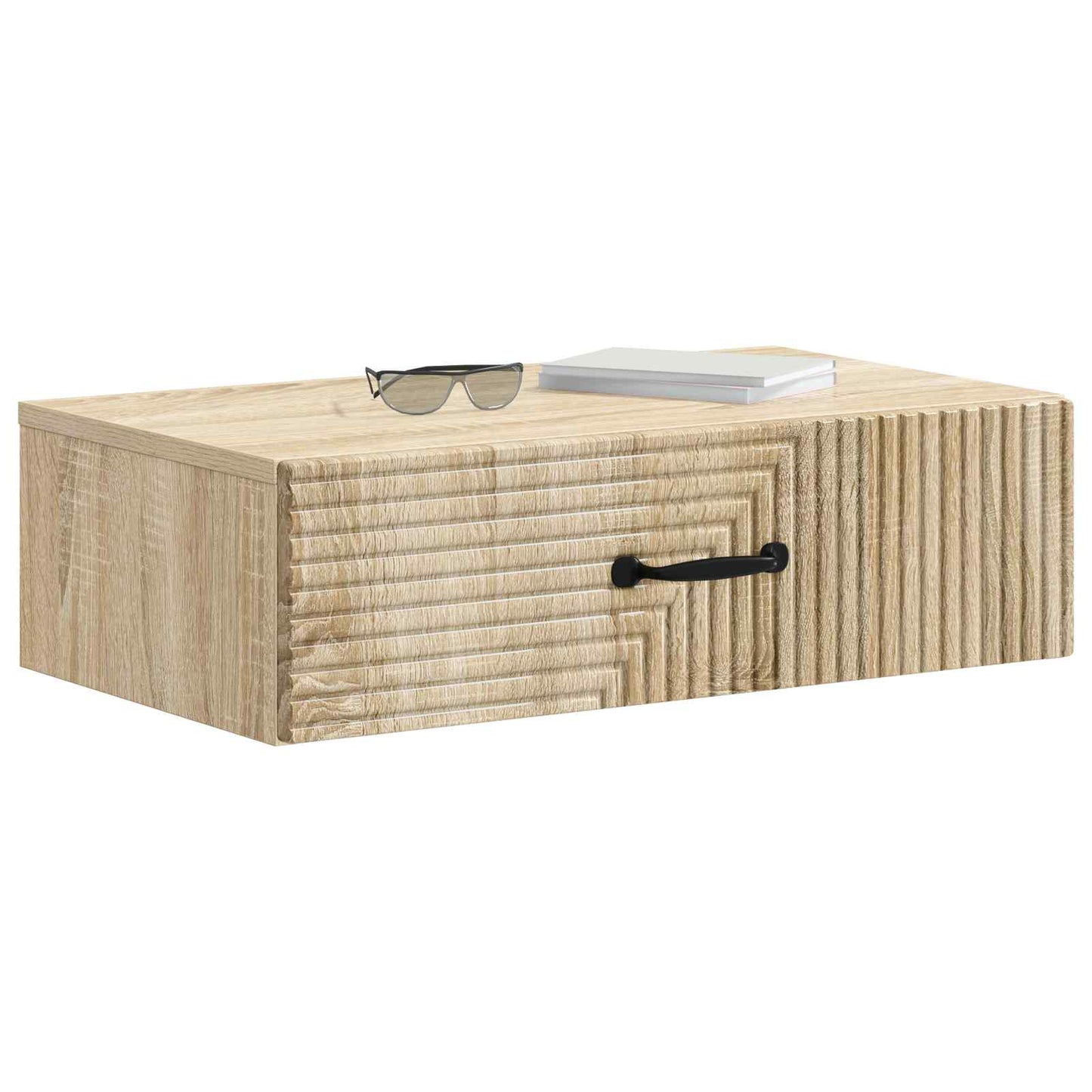 Vegghengt Sidebord Sonoma eik 59 x 34,5 x 17 cm Konstruert tre