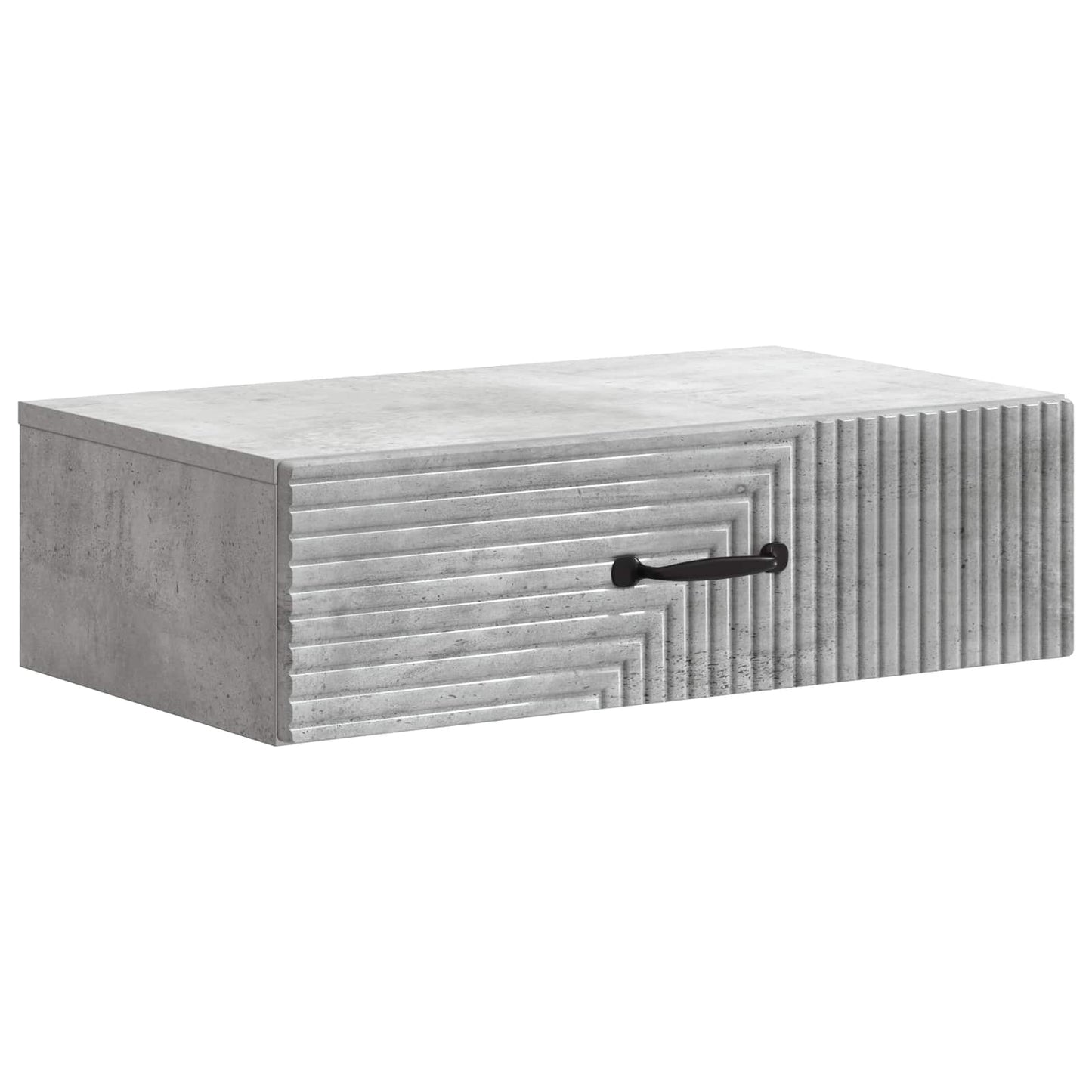 Vegghengt Sidebord Betonggrå 59 x 34,5 x 17 cm Konstruert tre