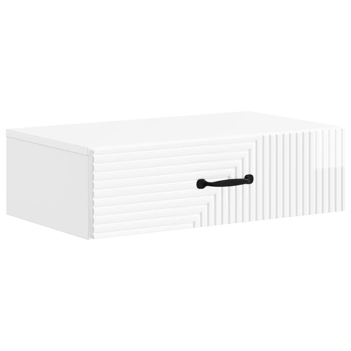 Vegghengt Sidebord Høgglans hvit 59 x 34,5 x 17 cm
