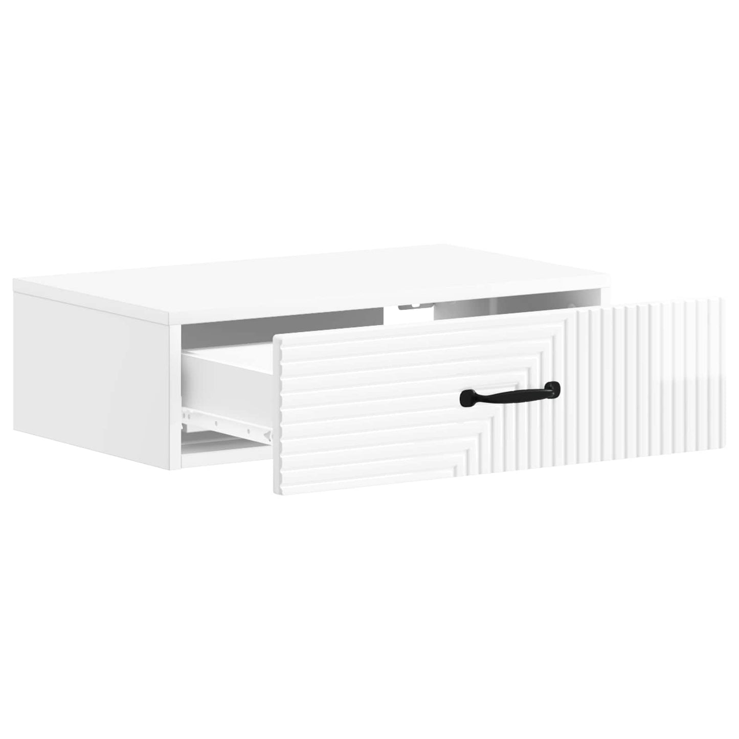 Vegghengt Sidebord Høgglans hvit 59 x 34,5 x 17 cm