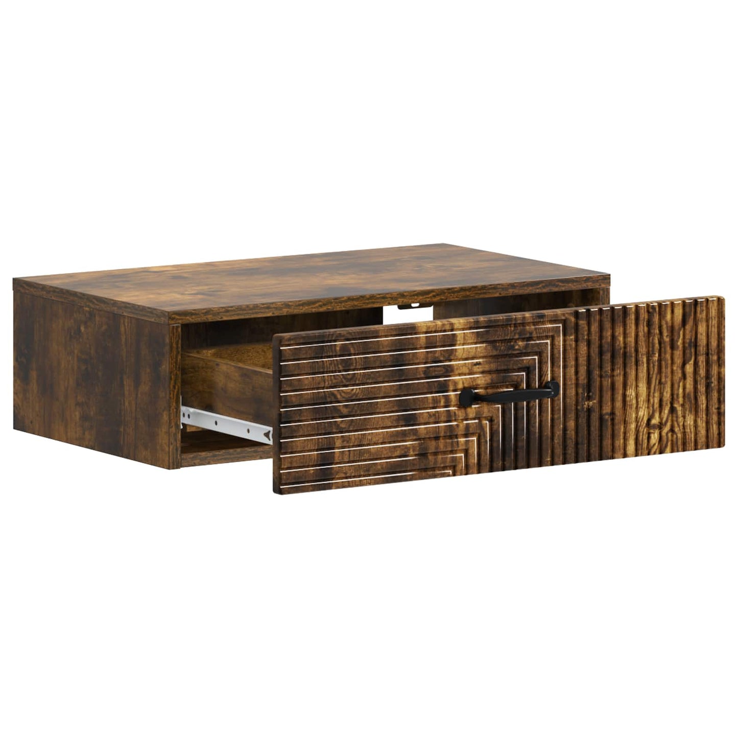 Vegghengt Sidebord Røkt Eik 59 x 34,5 x 17 cm Konstruert tre