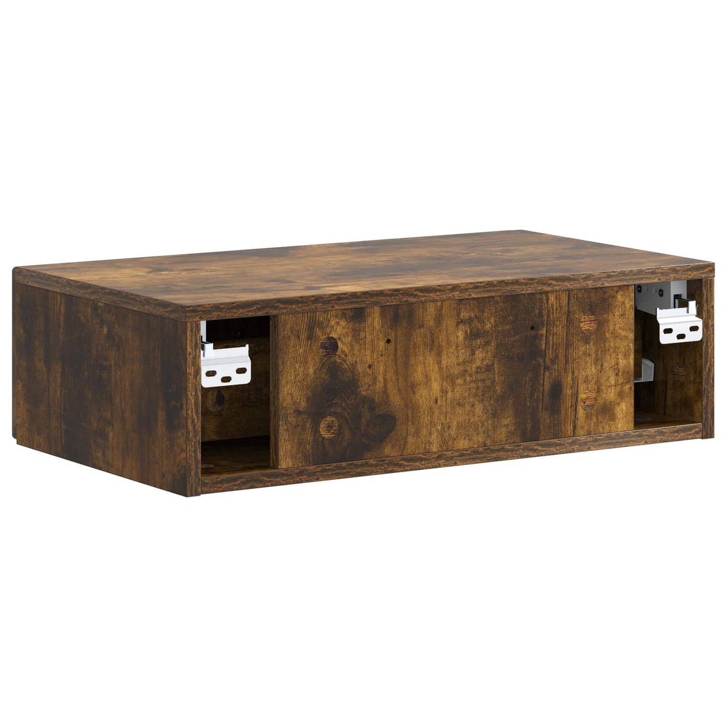 Vegghengt Sidebord Røkt Eik 59 x 34,5 x 17 cm Konstruert tre