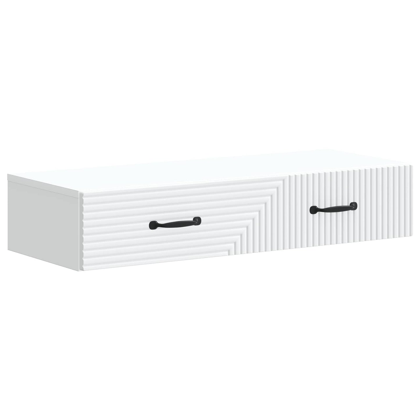 Vegghengt Sidebord Hvit 87,5 x 34,5 x 17 cm Konstruert tre