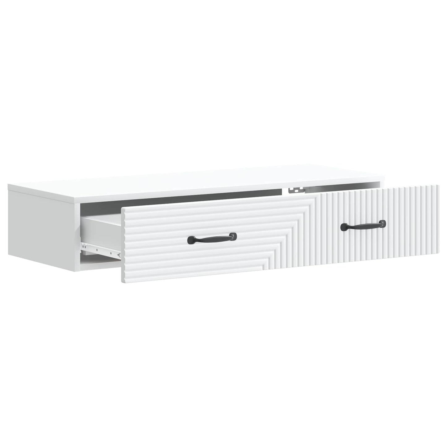 Vegghengt Sidebord Hvit 87,5 x 34,5 x 17 cm Konstruert tre