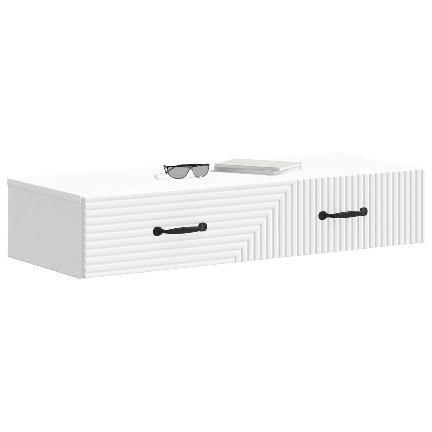 Vegghengt Sidebord Hvit 87,5 x 34,5 x 17 cm Konstruert tre