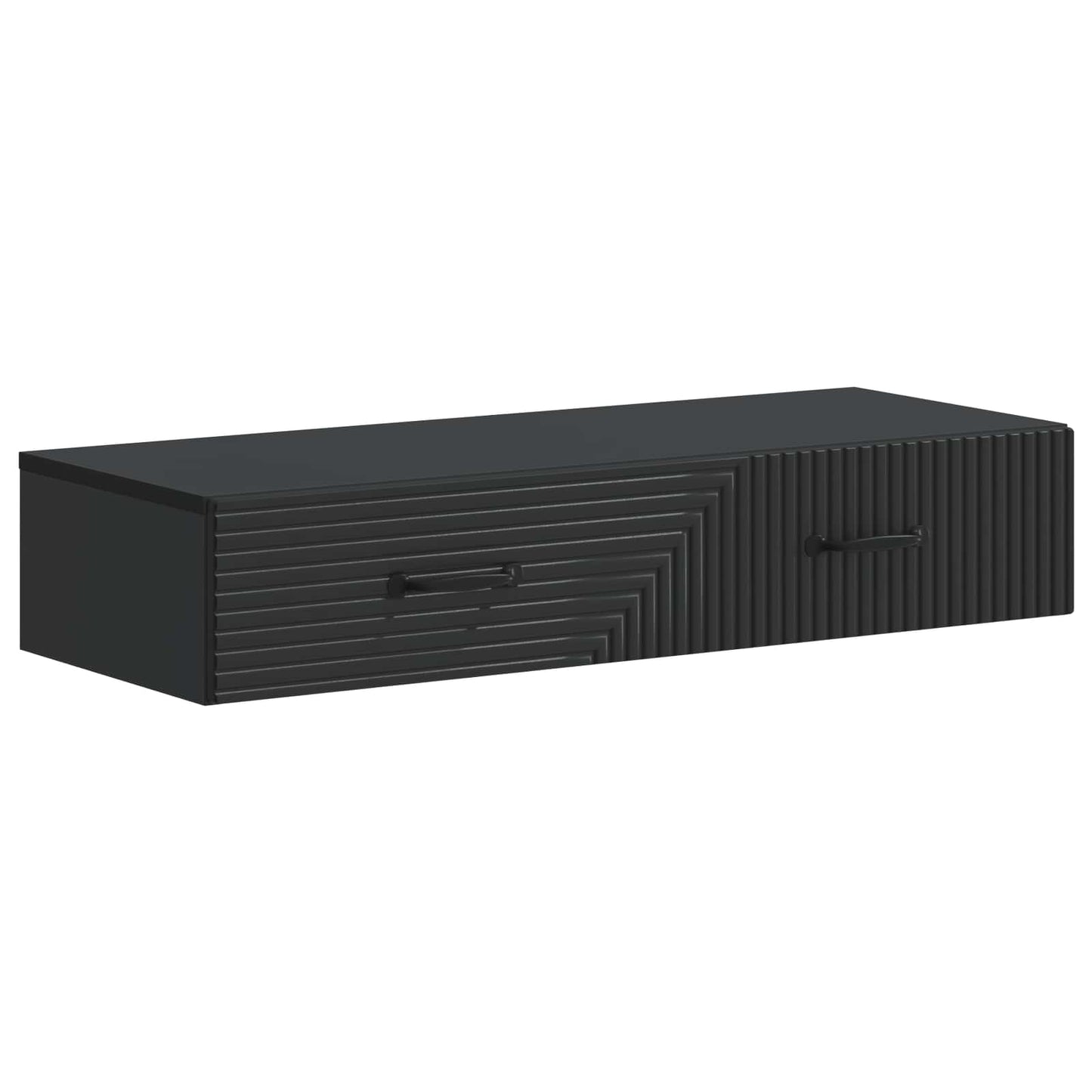 Vegghengt Sidebord Svart 87,5 x 34,5 x 17 cm Konstruert tre