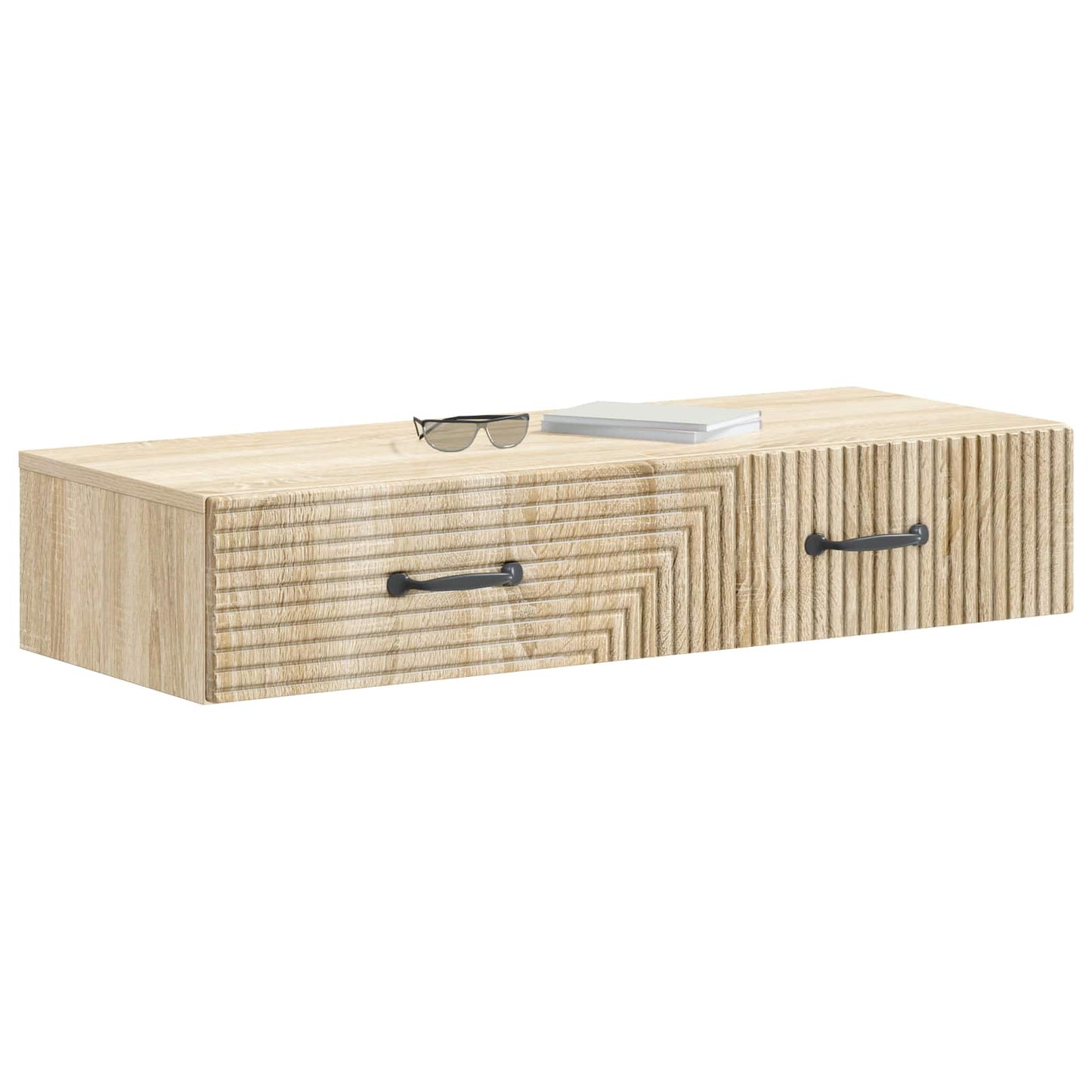 Vegghengt Sidebord Sonoma eik 87,5 x 34,5 x 17 cm