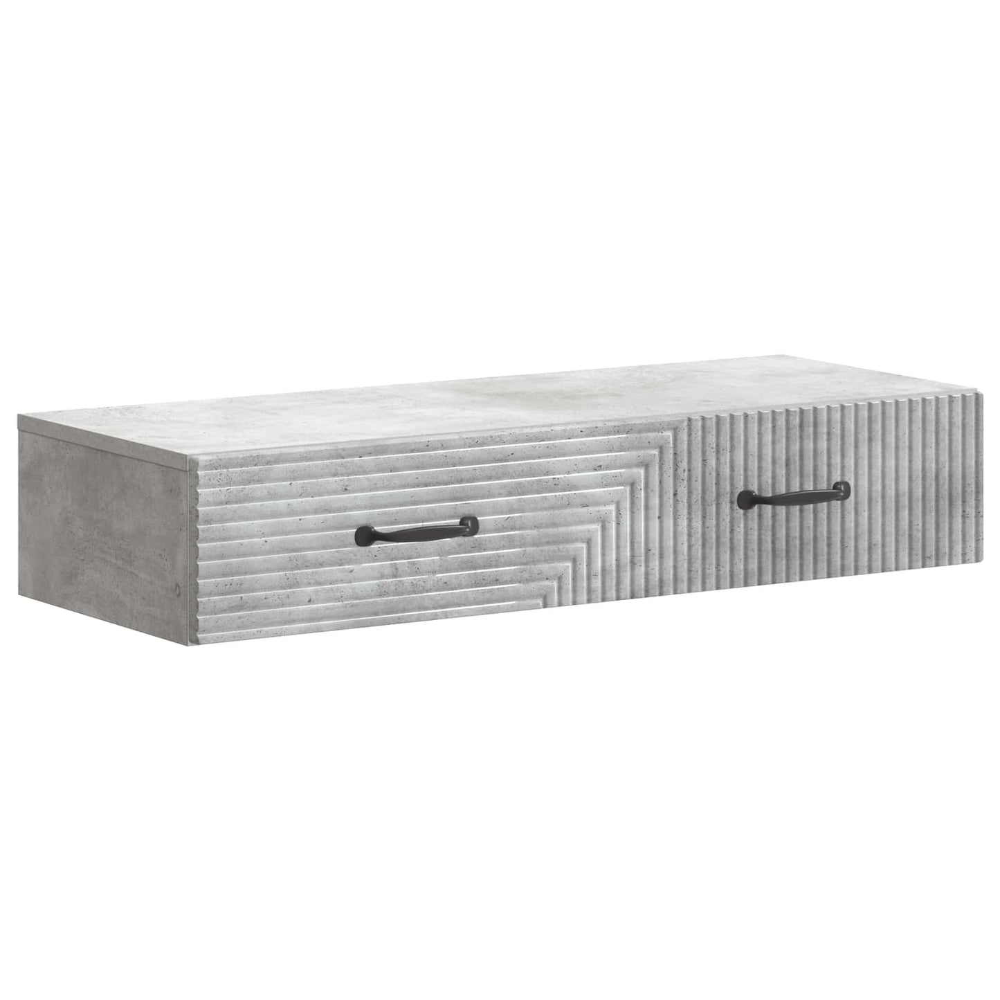 Vegghengt Sidebord Betonggrå 87,5 x 34,5 x 17 cm Konstruert tre