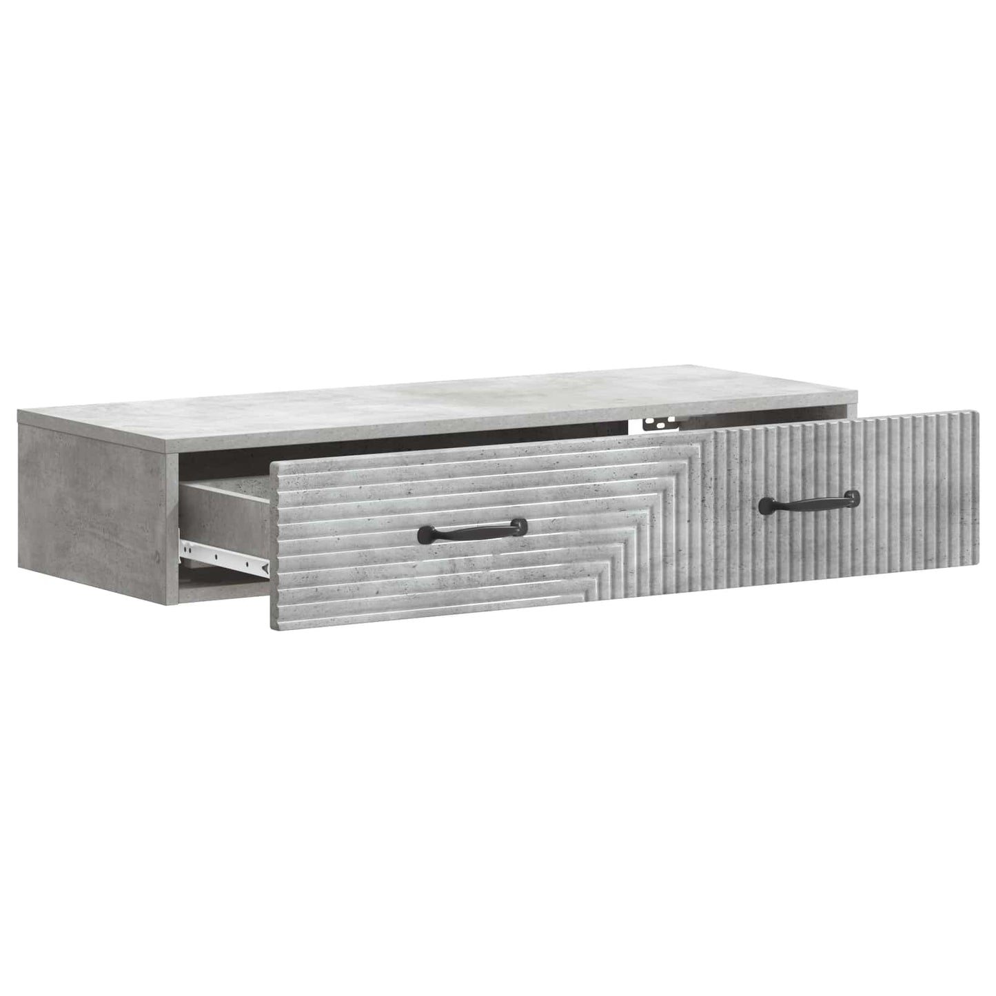 Vegghengt Sidebord Betonggrå 87,5 x 34,5 x 17 cm Konstruert tre