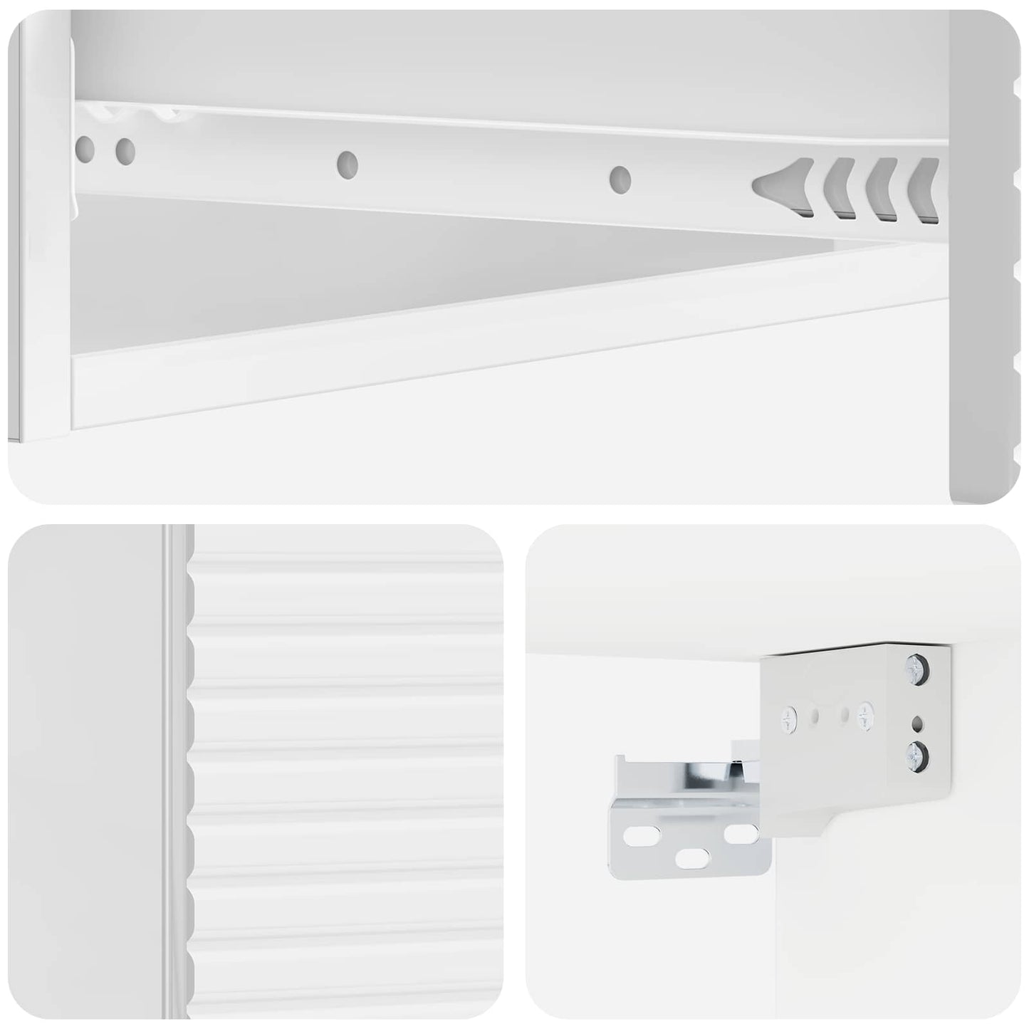 Vegghengt Sidebord Høgglans hvit 87,5 x 34,5 x 17 cm