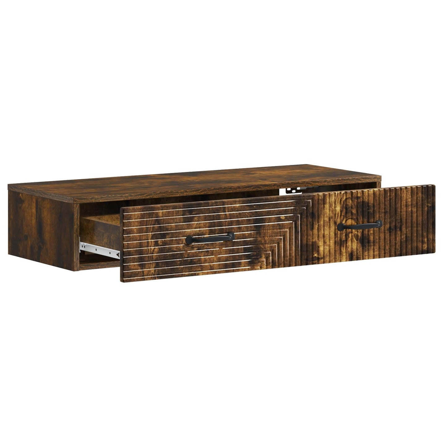 Vegghengt Sidebord Røkt Eik 87,5 x 34,5 x 17 cm Konstruert tre