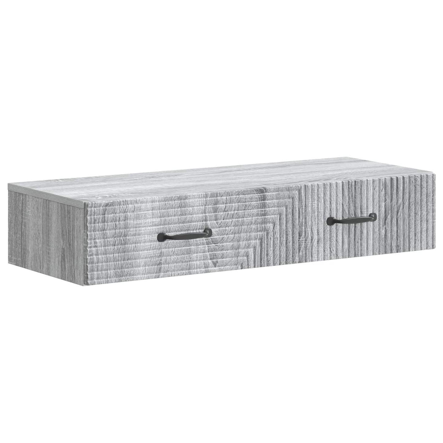 Vegghengt Sidebord Grå sonoma 87,5 x 34,5 x 17 cm