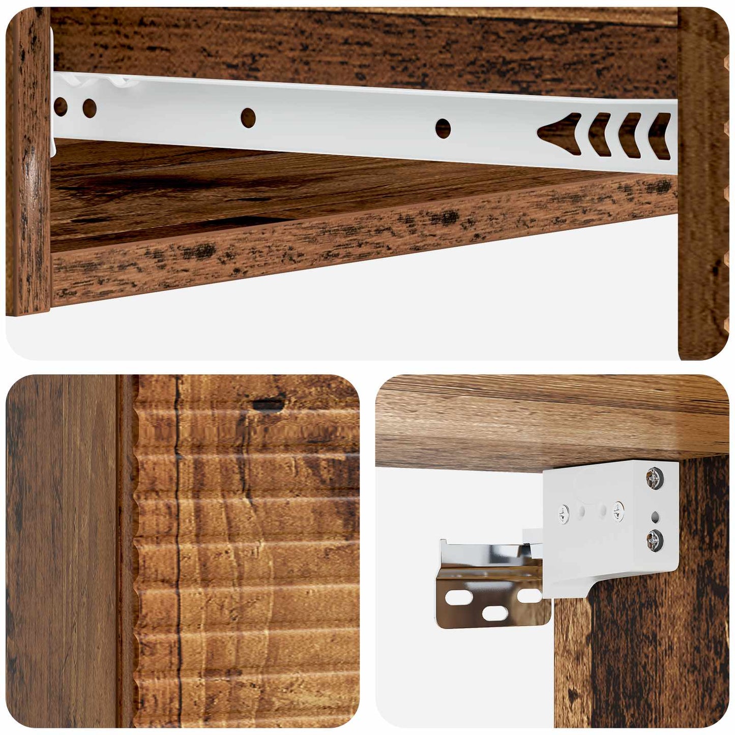 Vegghengt Sidebord Gammelt tre 87,5 x 34,5 x 17 cm
