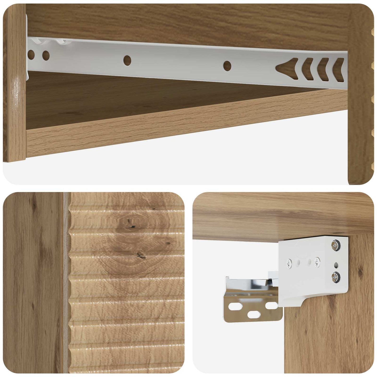 Vegghengt Sidebord 87,5 x 34,5 x 17 cm Konstruert tre