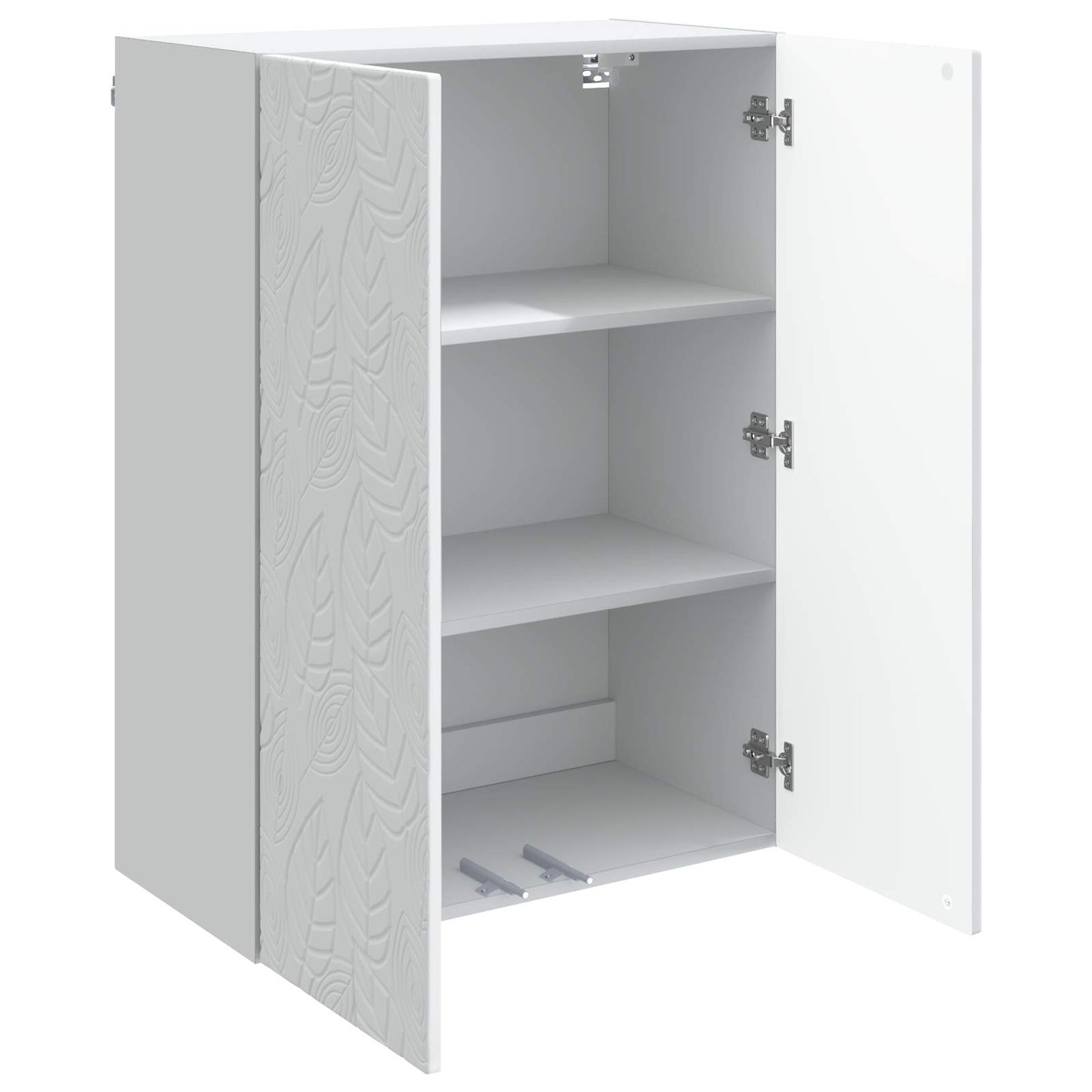 Vegghengt skap Hvit 66 x 34,5 x 90 cm Konstruert tre