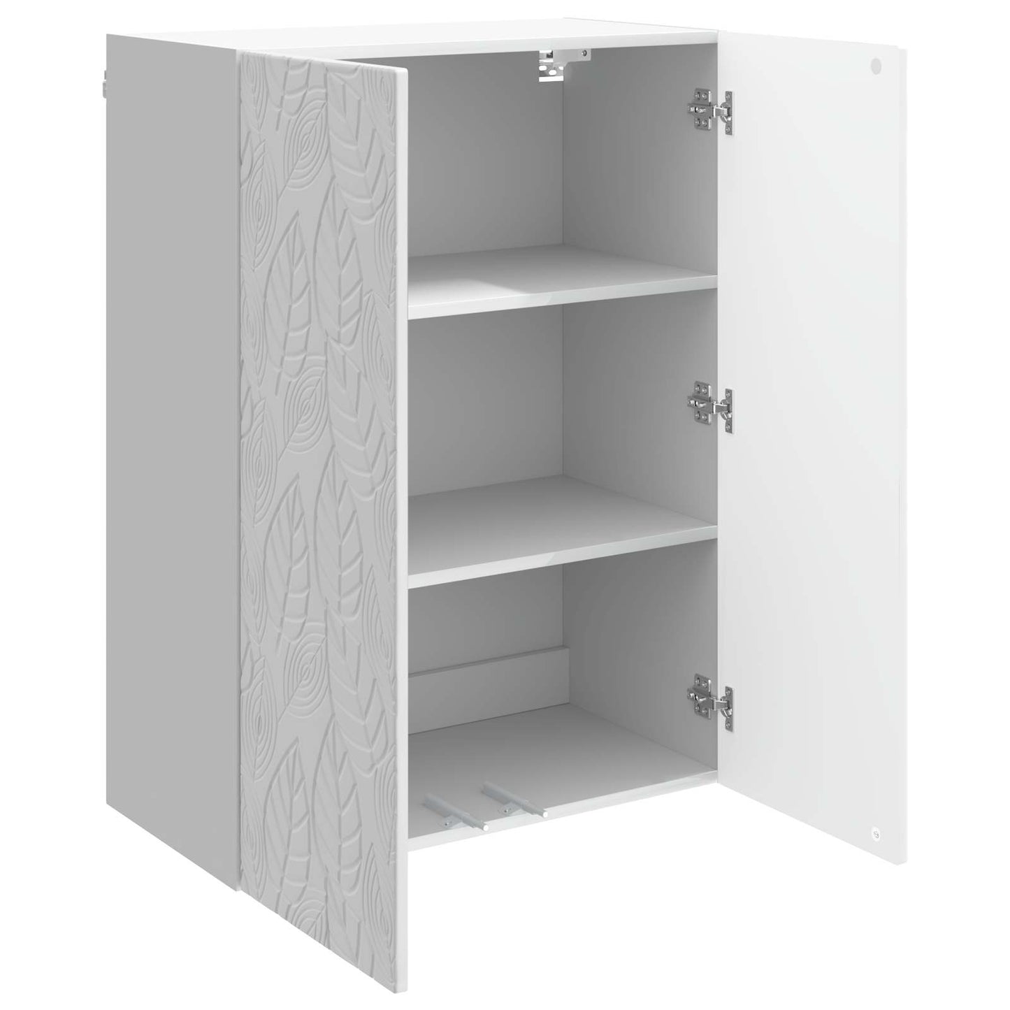 Vegghengt skap Høgglans hvit 66 x 34,5 x 90 cm Konstruert tre