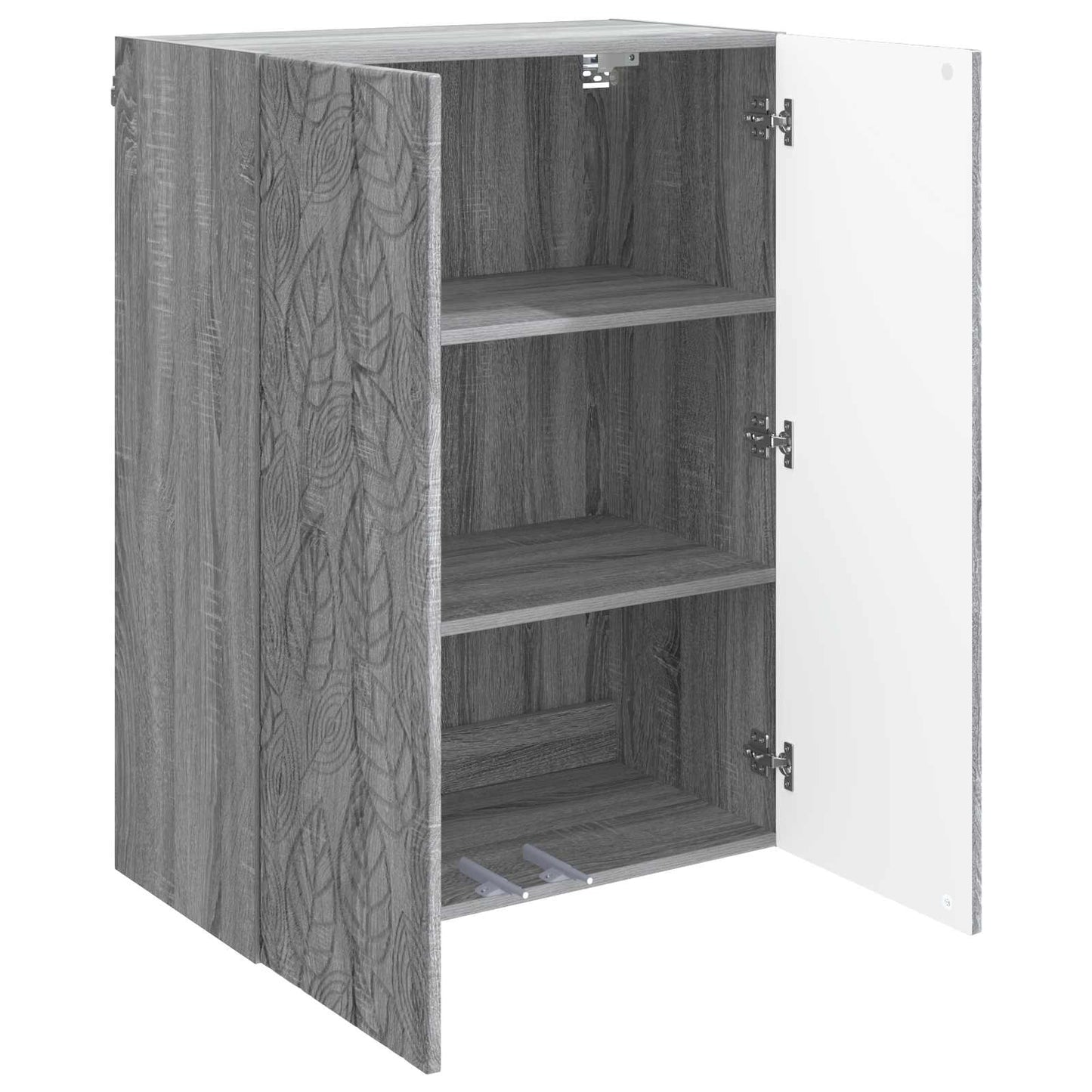 Vegghengt skap Grå Sonoma 66 x 34,5 x 90 cm Konstruert tre