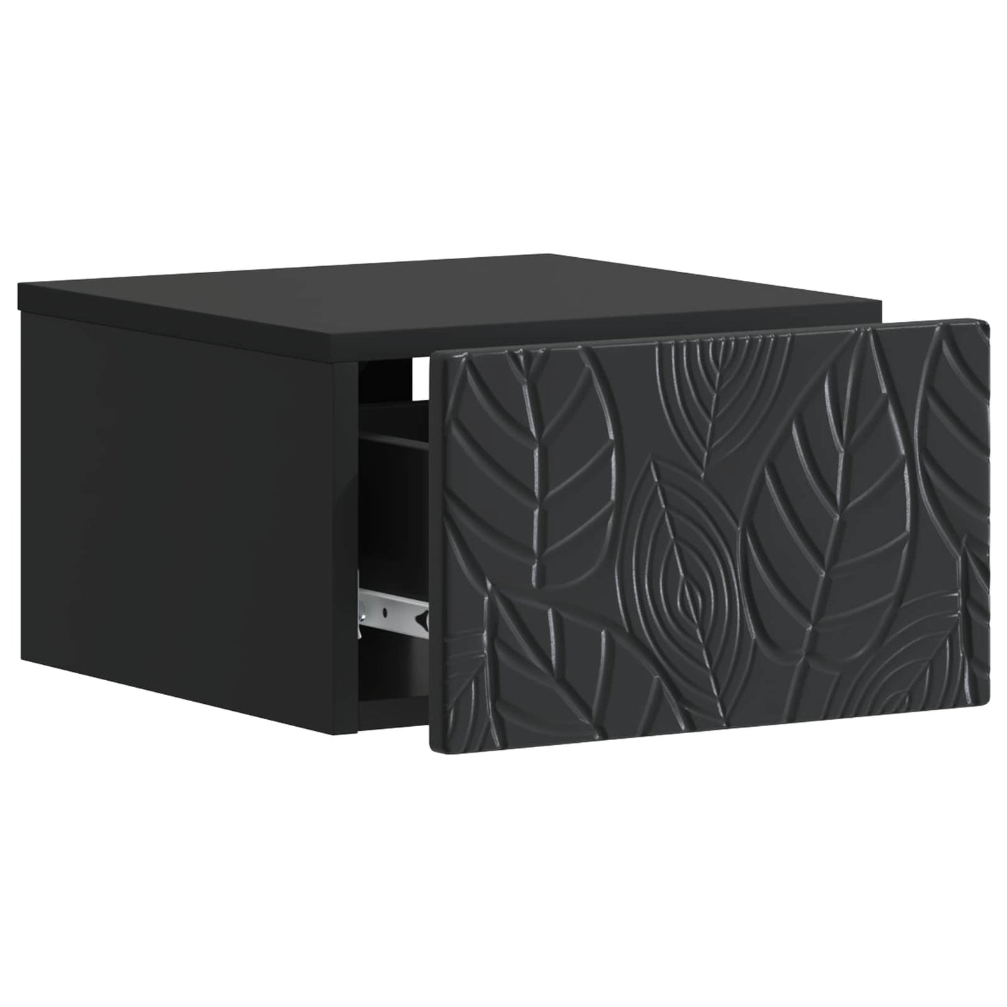 Vegghengt Sidebord Svart 34,5 x 33 x 20 cm Konstruert tre