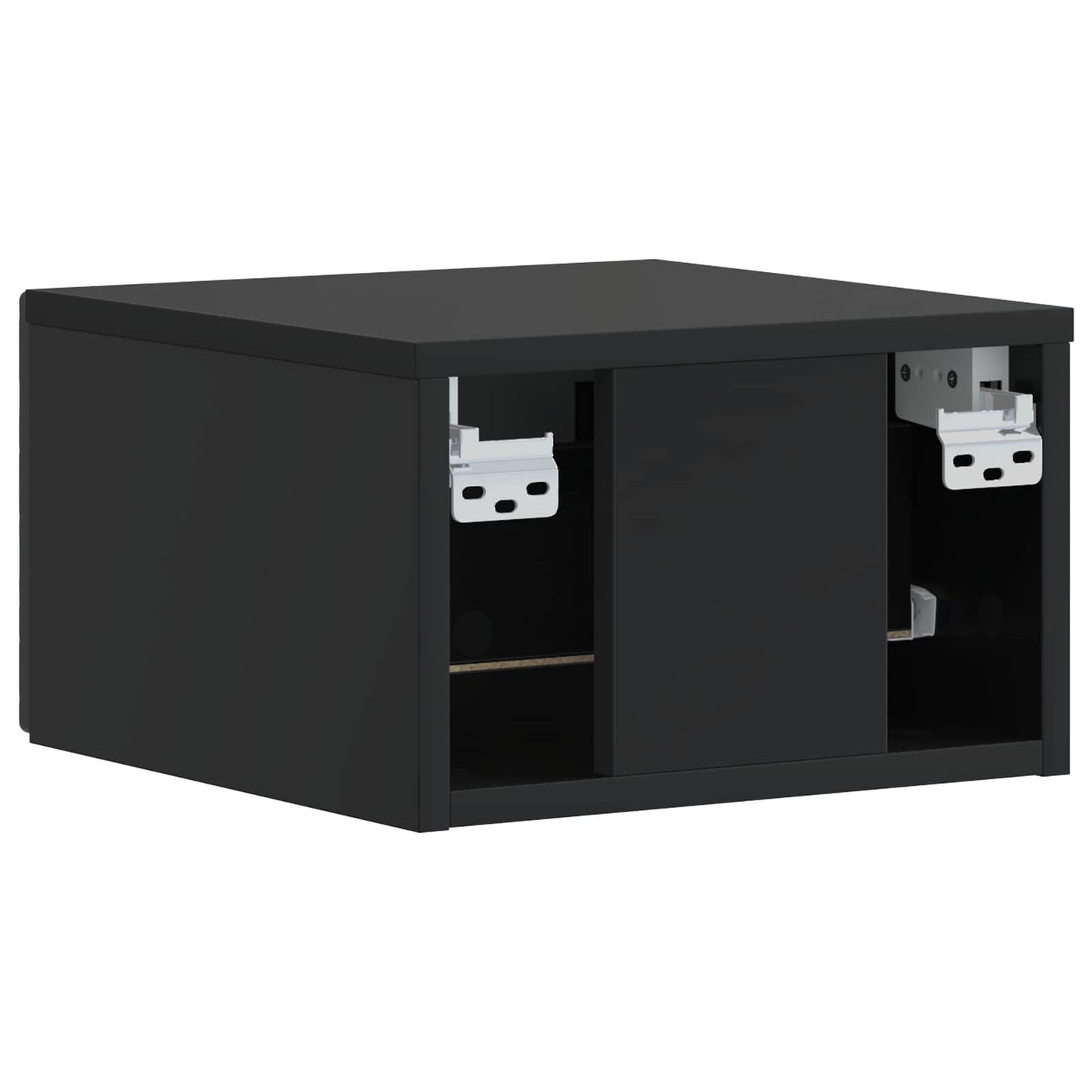 Vegghengt Sidebord Svart 34,5 x 33 x 20 cm Konstruert tre