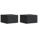 Vegghengt Sidebord 2 pcs Svart 34,5 x 33 x 20 cm Konstruert tre