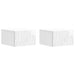 Vegghengt Sidebord 2 pcs Høgglans hvit 34,5 x 33 x 20 cm