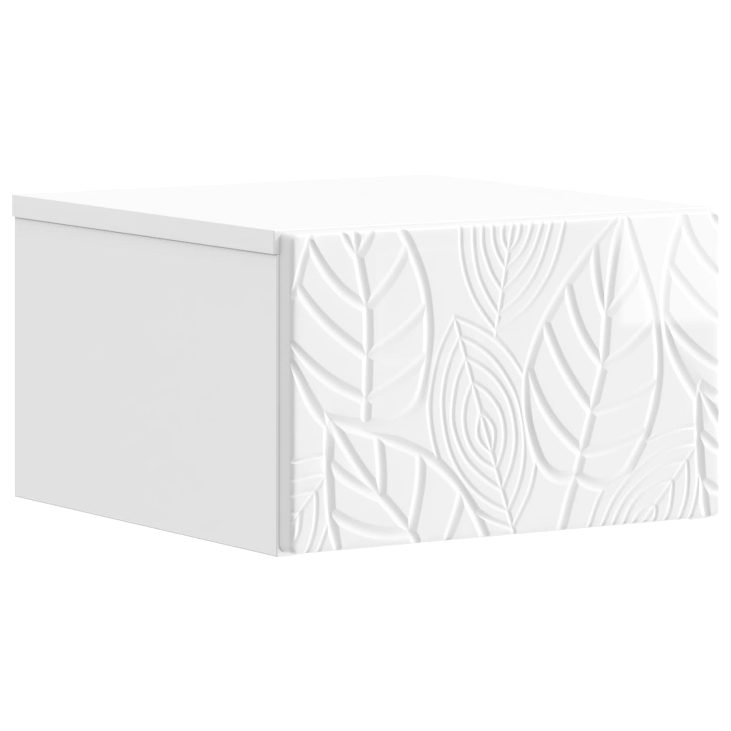 Vegghengt Sidebord 2 pcs Høgglans hvit 34,5 x 33 x 20 cm