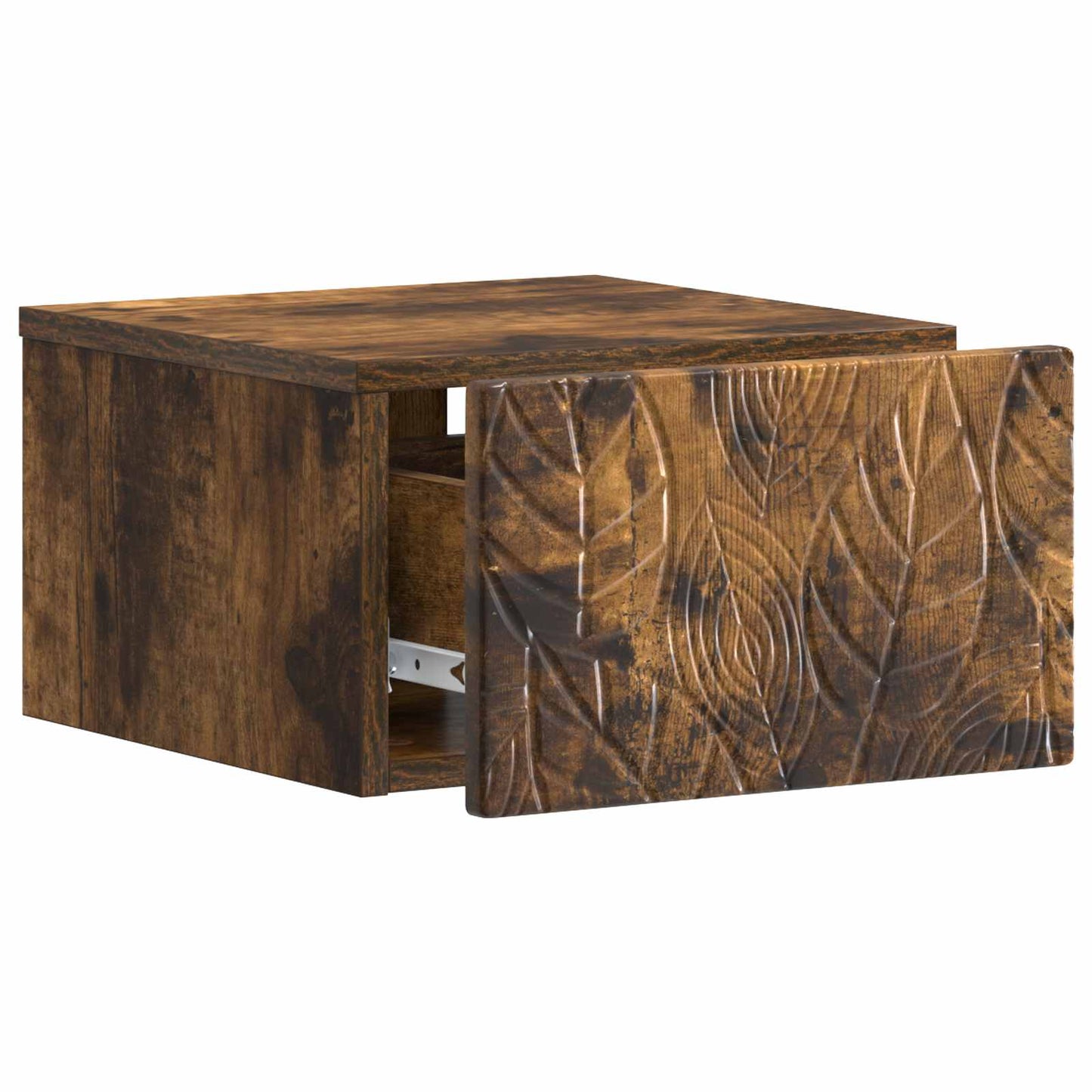 Vegghengt Sidebord Røkt Eik 34,5 x 33 x 20 cm Konstruert tre