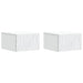 Vegghengt Nattbord 2 pcs Hvit 49 x 34,5 x 20 cm Konstruert tre