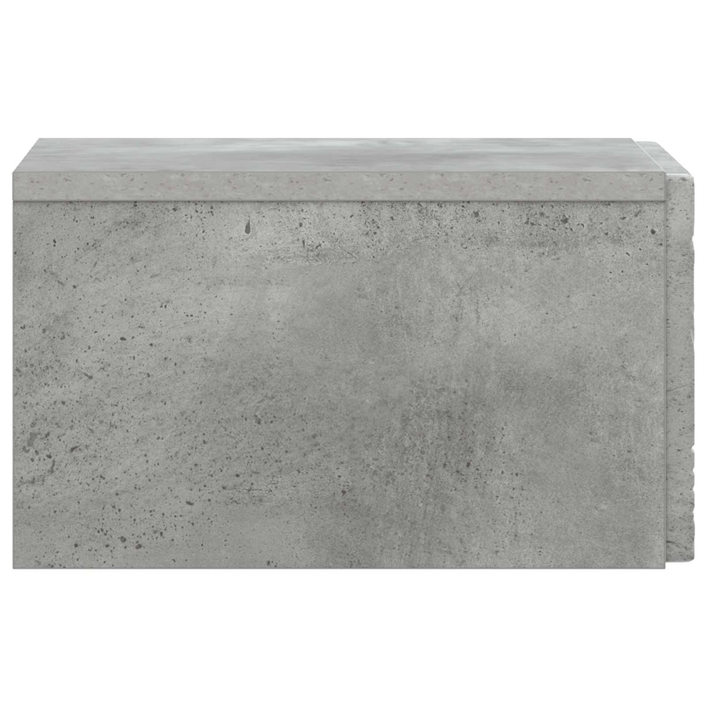 Vegghengt Nattbord Betonggrå 49 x 34,5 x 20 cm Konstruert tre