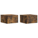 Vegghengt Nattbord 2 pcs Røkt Eik 49 x 34,5 x 20 cm