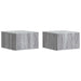 Vegghengt Nattbord 2 pcs Grå Sonoma 49 x 34,5 x 20 cm