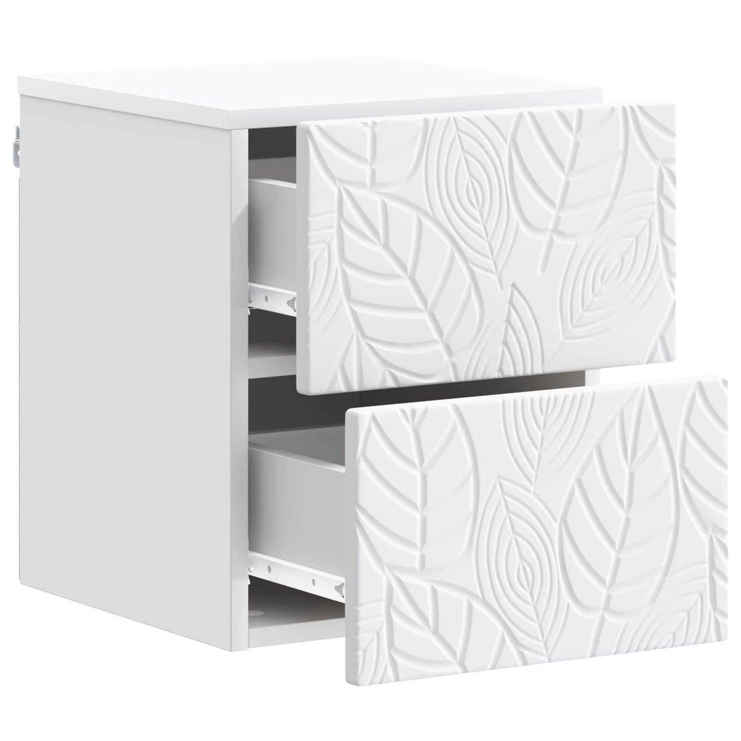 Vegghengt Nattbord 2 pcs Hvit 34,5 x 33 x 40 cm Konstruert tre