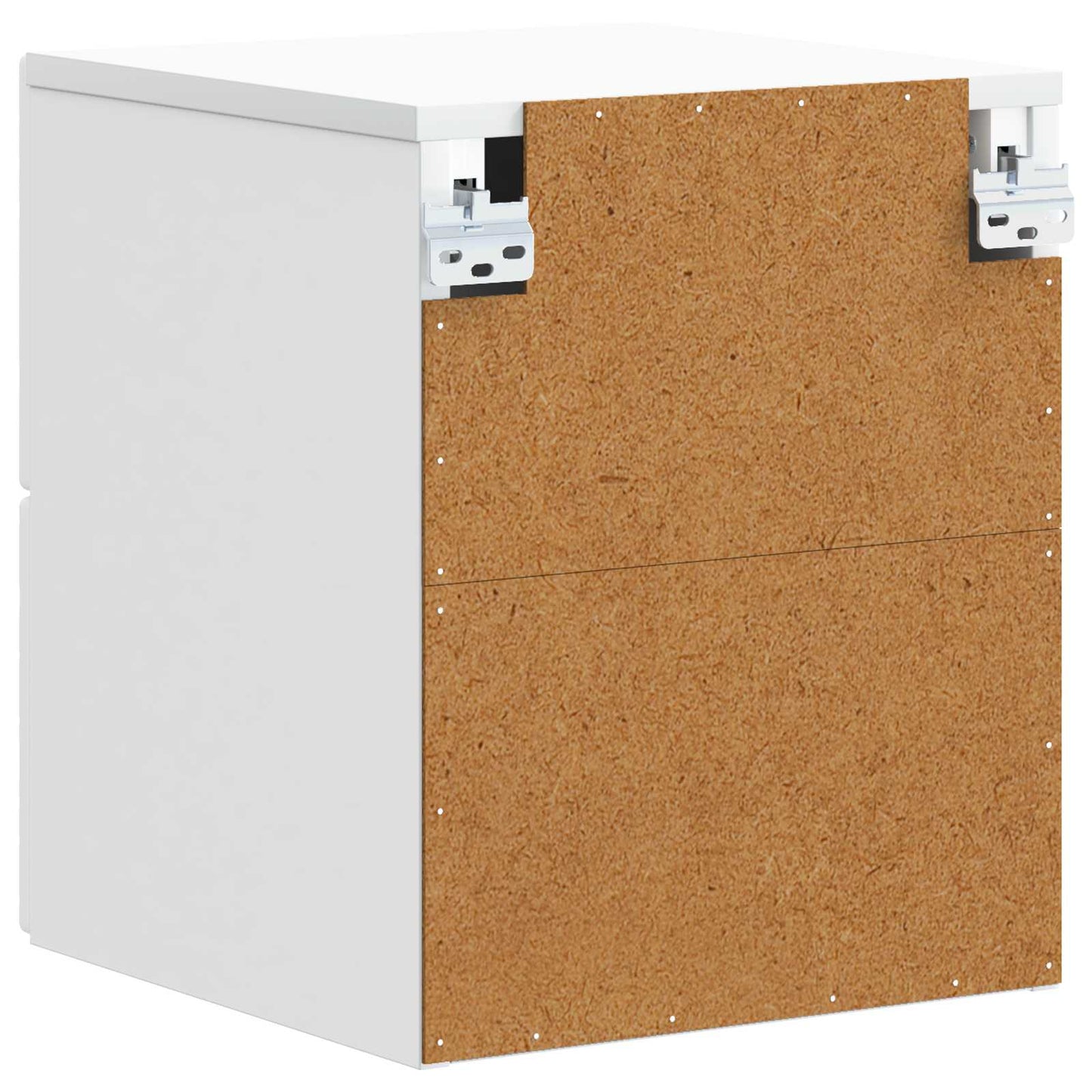 Vegghengt Nattbord 2 pcs Hvit 34,5 x 33 x 40 cm Konstruert tre