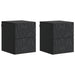 Vegghengt Nattbord 2 pcs Svart 34,5 x 33 x 40 cm Konstruert tre