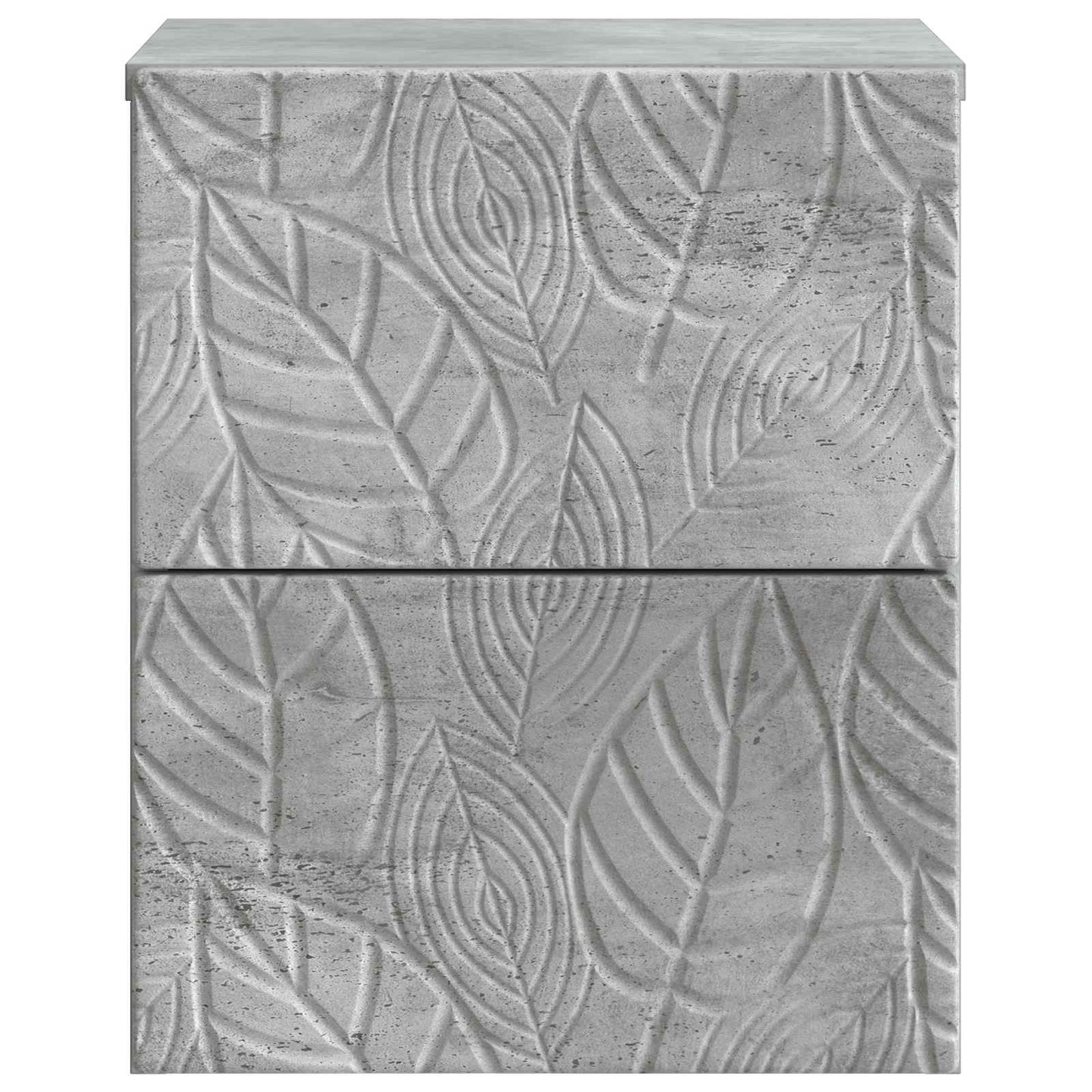 Vegghengt Nattbord Betonggrå 34,5 x 33 x 40 cm Konstruert tre