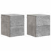 Vegghengt Nattbord 2 pcs Betonggrå 34,5 x 33 x 40 cm