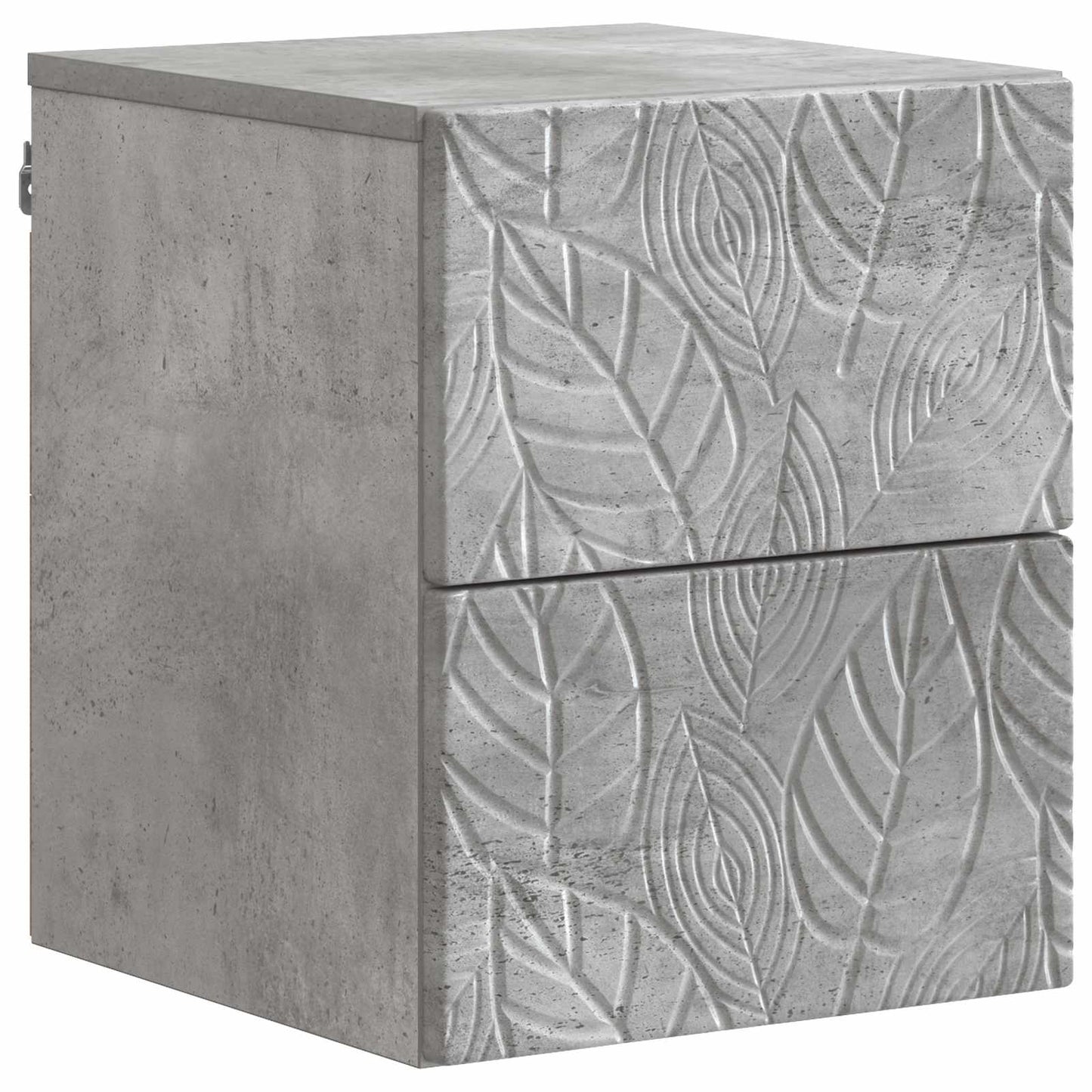 Vegghengt Nattbord 2 pcs Betonggrå 34,5 x 33 x 40 cm