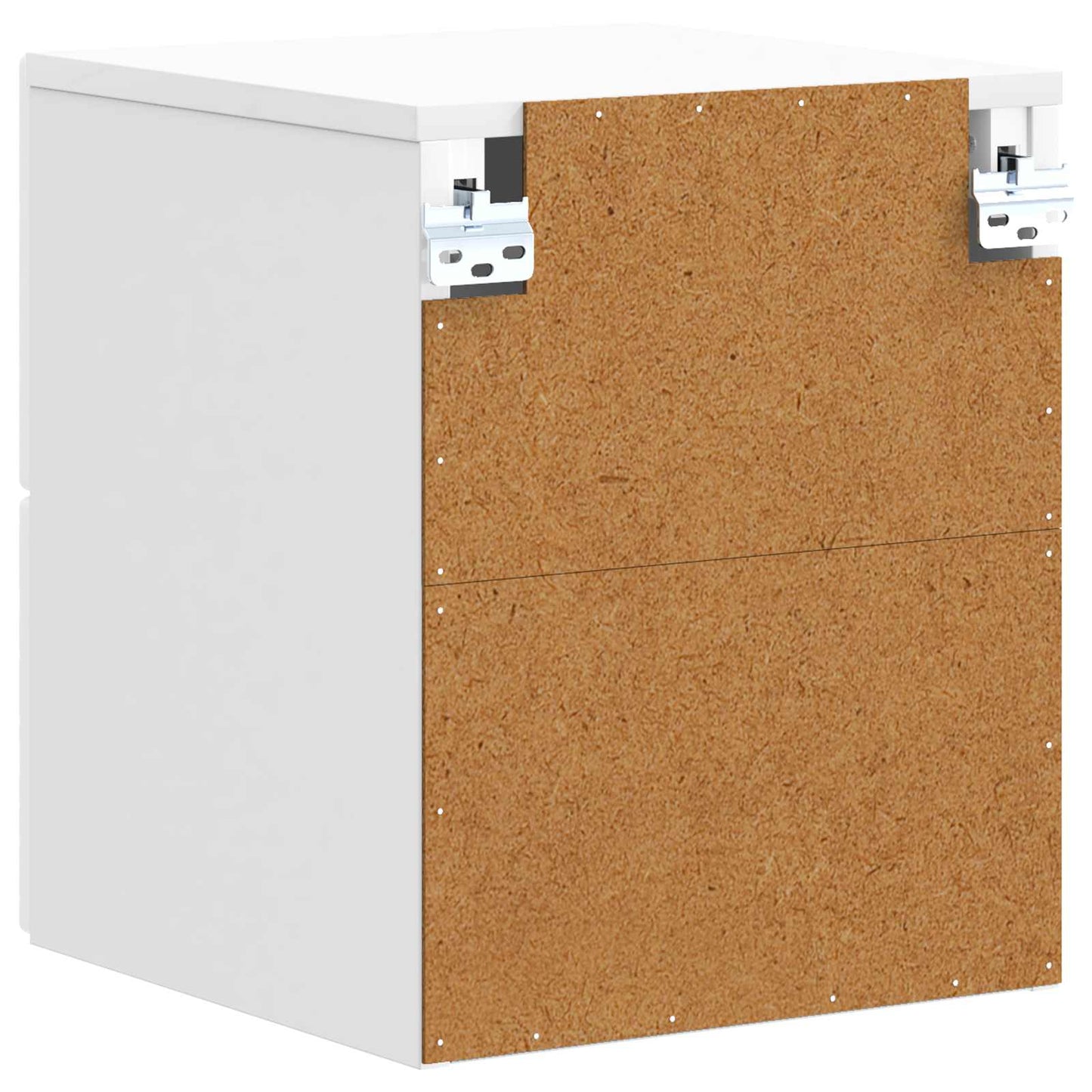 Vegghengt Nattbord 2 pcs Høgglans hvit 34,5 x 33 x 40 cm