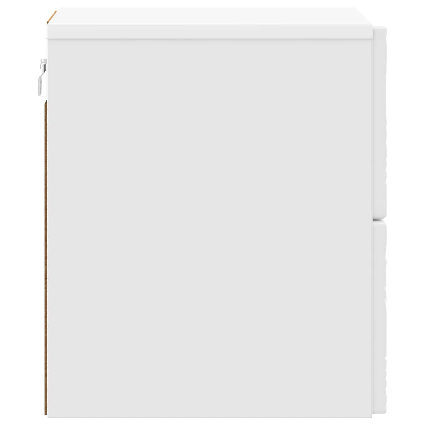 Vegghengt Nattbord 2 pcs Høgglans hvit 34,5 x 33 x 40 cm