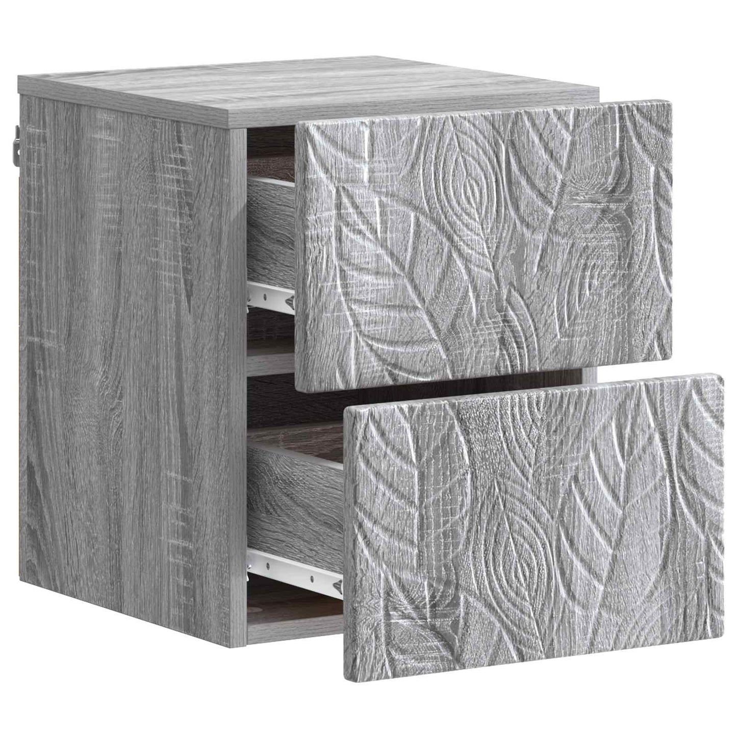 Vegghengt Nattbord 2 pcs Grå Sonoma 34,5 x 33 x 40 cm