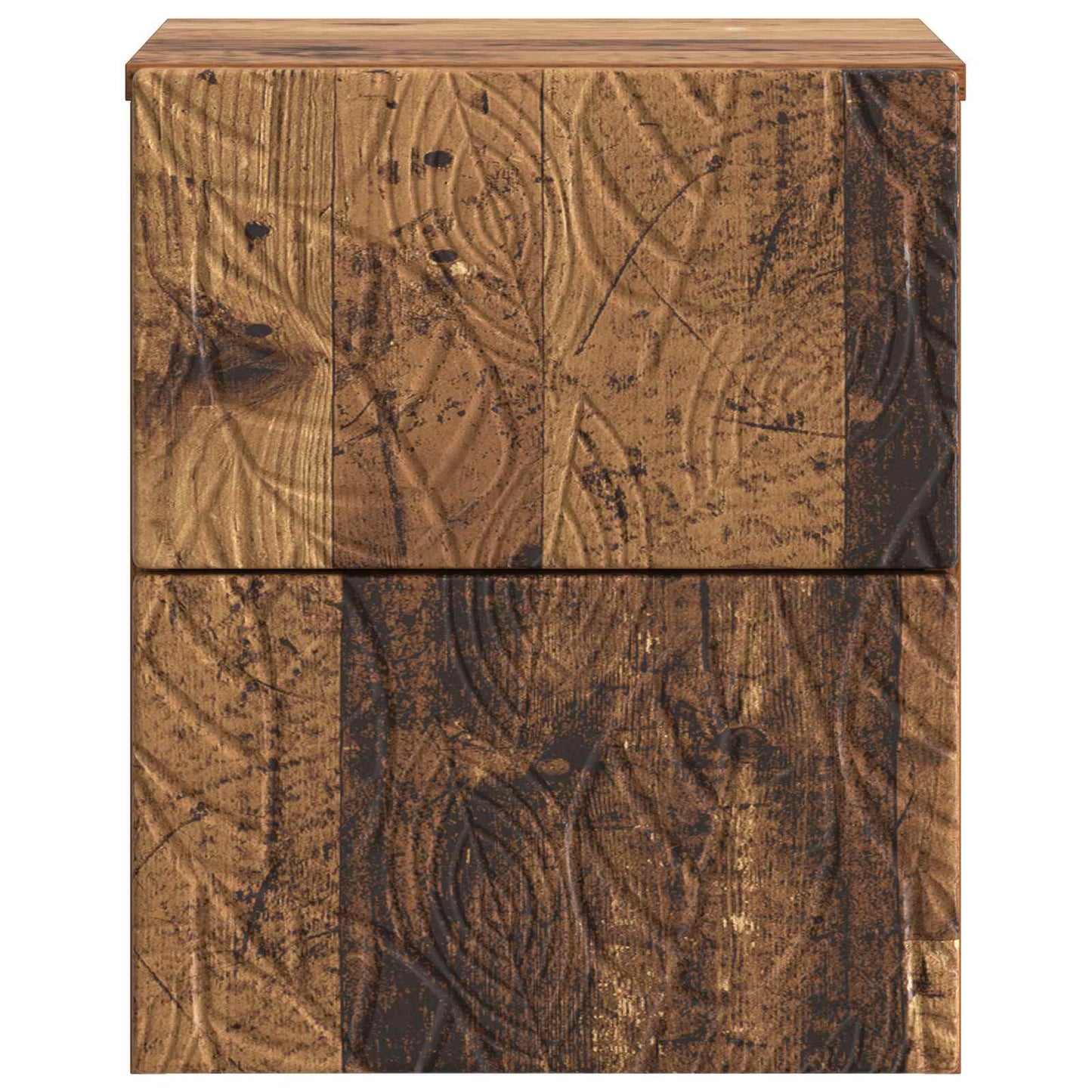 Vegghengt Nattbord 2 pcs Gammelt tre 34,5 x 33 x 40 cm