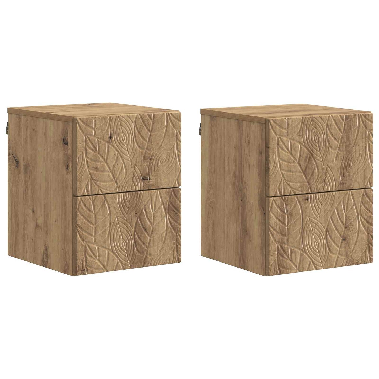 Vegghengt Nattbord 2 stk. Artisan eik 34,5 x 33 x 40 cm