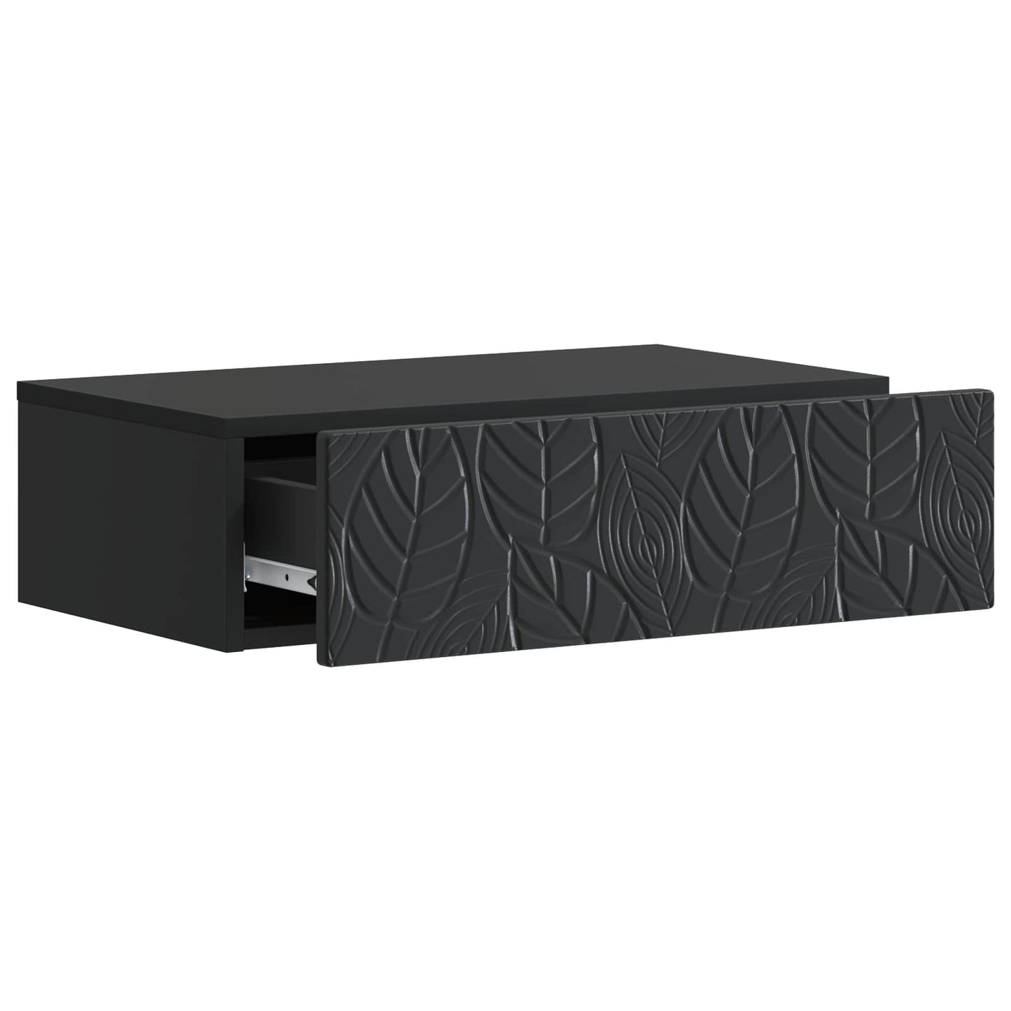 Vegghengt Sidebord Svart 59 x 34,5 x 17 cm Konstruert tre