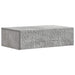 Vegghengt Sidebord Betonggrå 59 x 34,5 x 17 cm Konstruert tre