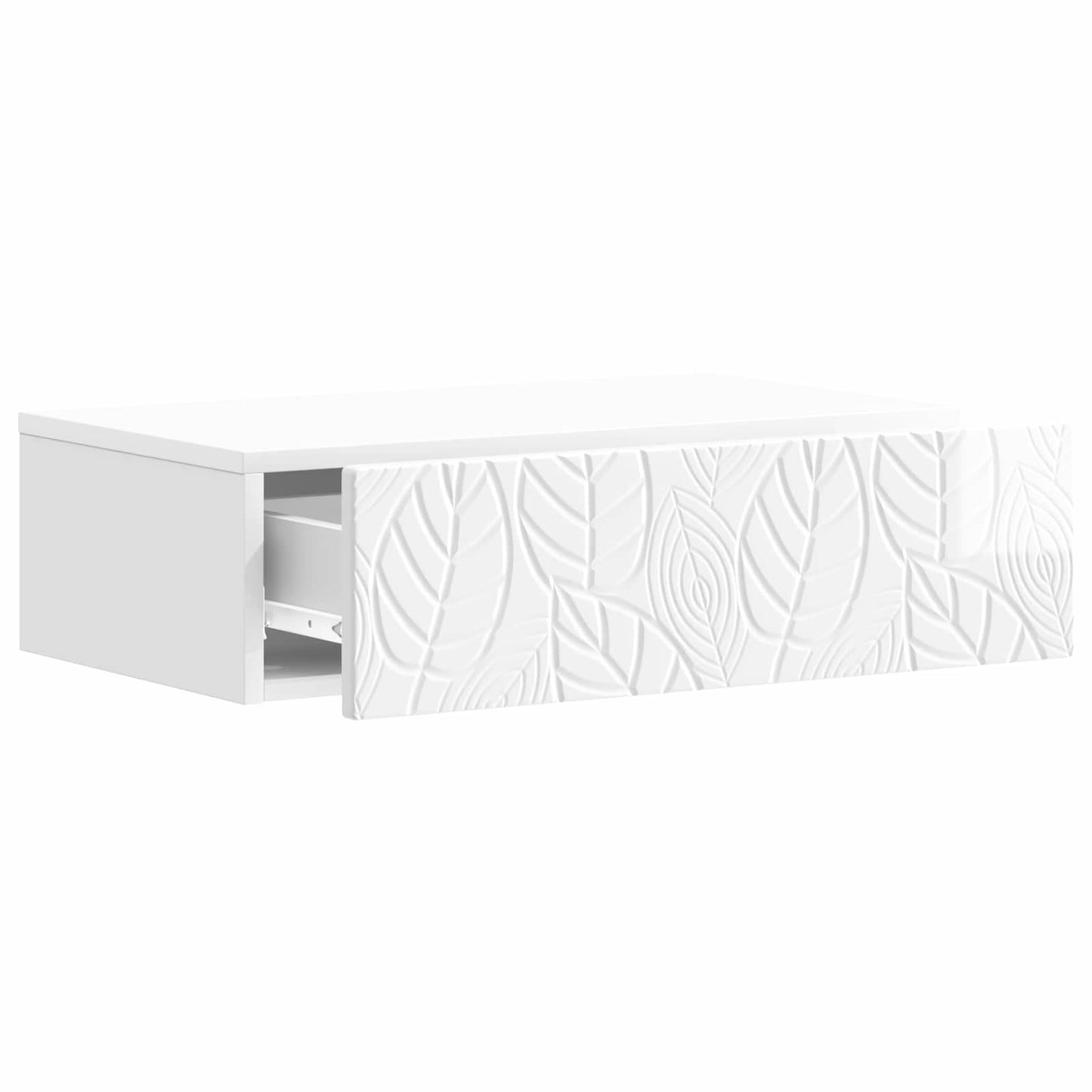 Vegghengt Sidebord Høgglans hvit 59 x 34,5 x 17 cm